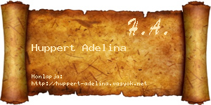 Huppert Adelina névjegykártya